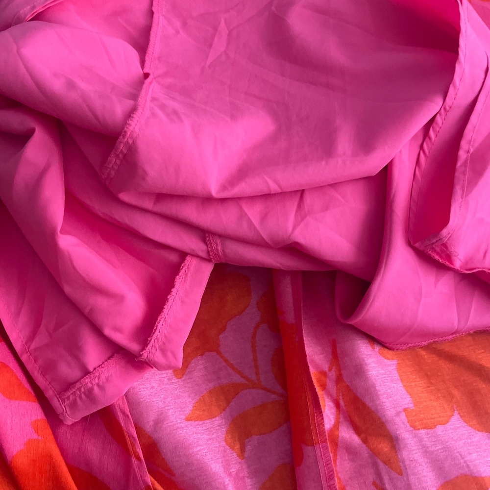 Kate Spade New York for Target Pink Orange Floral Jacquard Peplum Midi Dress 14 - Picture 4 of 5